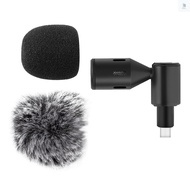 Mini Plug-in Smartphone Microphone Mobile Phone Mic Cardioid Pickup Type-C Plug 90° Angle Adjustable