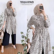Kotak Set Long Tunik - One Set Wanita Long Tunik Rayon Premium Setelan Wanita Kekinian Celana Kulot
