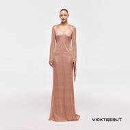 VICKTEERUT (ราคาปกติ 26800 -.) Long Sleeve V-Neck Gown เดรสยาว แขนยาว คอวี