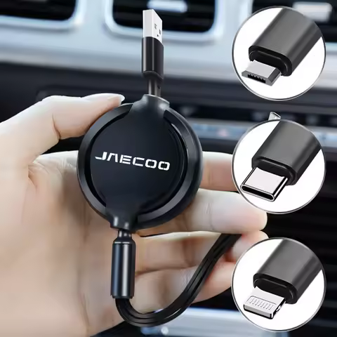 1pcs 3-in-1 Interface Car Charger Data Cable Safe Fast Charging Car Interior Accessories For Chery J