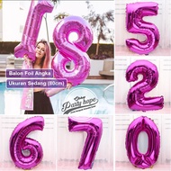 Jumbo PINK 80 Cm Number Balloon / Large Number Foil Balloon / number balloon