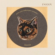 EMJOUR Embroidered Sticker Card-Tortoiseshell Cat | Pet Souvenir Gift Card Bag Decoration Phone Case