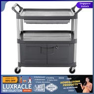 [sgstock] Rubbermaid Commercial Xtra Instrument and Rolling Utility Cart, Gray, with Drawer and Cabinet, for Service Res