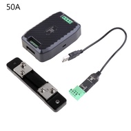 PZEM-017สำหรับ RS485 DC กล่องสื่อสาร Modbus 0-300V สาย USB แบบมี300A สำหรับวัดกระแส/กำลังไฟฟ้าที่ใช้