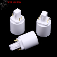 Hot 3Pcs 4 Pin Conductive G24 To E26/E27 Socket Adapter G24Q Lamp Base Adapter G24Q To Medium Light 