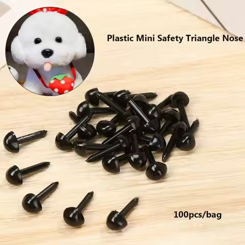 100pcs/bag Accessories Mini Black 4.5X5.5MM Eyes Eyes Safety Triangle Noses