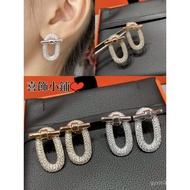 New Style V Gold OT Star Same Diamond Earrings PD7G