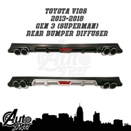 Toyota Vios 2013-2018 3th Gen (Superman) Rear Bumper Lip Diffuser