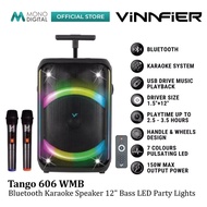 VINNFIER TANGO 606 WMB 12'' BASS BLUETOOTH KARAOKE SPEAKER WITH PARTY LIGHTS / AUX IN / USB / MICRO 