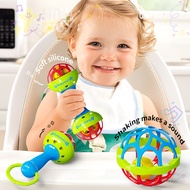 Educational Soft Rubber Clutch Ball Baby Toy Double-Headed Rattle Baby 0-2 Months Ball Teether