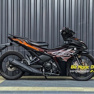 Removable fire sticker for Exciter 155 Ex155 in Black Brown