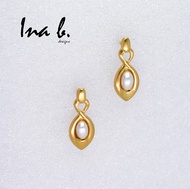 Ina B. Designs - The Megan - US 10K Gold Drop Earrings Non-Tarnish Hypoallergenic