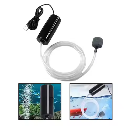 5V Ultra Quiet USB Portable Aquarium Oxygenation Pump Small Aerator for Outdoor Fishing Tank Fish Fa