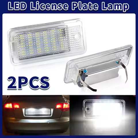 2Pcs For Audi LED Number Light A3 A4 S4 RS4 B6 B7 A6 RS6 S6 C6 S5 Q7 A8 S8 Avant Canbus Error Free L
