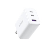 UGREEN Charger Type-C 65W 3-in-1 Fast Charger, Single Port Max 65W Output, USB-C*2 & USB-A*1 22.5W, 