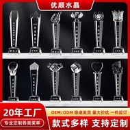 Customized Crystal Trophy Engravable Creative Award Event Cup Anniversary Music Competition Good Awa
