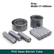 17mm~450mm Grey 18650 Lipo Battery PVC Heat Shrink Tube Pack 2M Insulated Film Wrap Lithium Case Pro