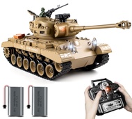 1:18 RC Tank, 2.4Ghz US M26 Pershing Remote Control Model Toys, RC Vehicle Army Tank That Shoots BBS