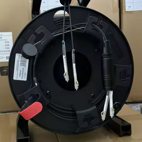 2 core OM3 TPU Armored fiber patch cord 100m120M150m200m250m with PCD235 2C SC LC FC ST Multimode op