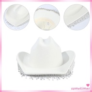 Time Cowboy Hat Rhinestones Tassels Rave Cowgirl Hat Costume Party Accessories