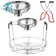 4 Pieces Canning Kit, 1PC Canning Rack+ 1PC Canning Jar Lifter Tong+ 2PC Canning Funnels, Canning Su