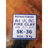 Refractory Cement Fire Clay SK-36 5Kg – Fire Resistant Cement 1450°C Adhesive Brick Fire Furnace Fur