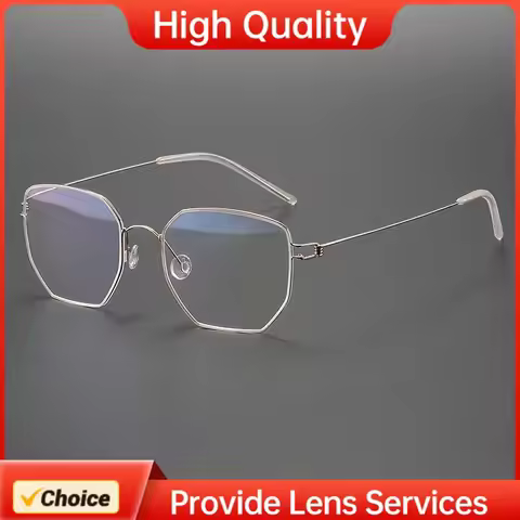 Esben LINDBERG-Style Top High Retro Eyewear light Titanium Glasses Frame Men Women Screw-free mechan