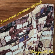 KATUN PREMIUM LINEN RAMI FABRIC WITH ABSTRACT MOTIF - LINEN FABRIC WITH ABSTRACT MOTIF - COTTON FABR