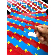 56 Southern Liberation Flag Stickers – Historical Symbols – Heart Shape & Flag – Easy to Apply Decal