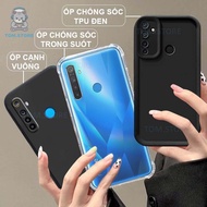 Realme 5 / 5s / 5I / 5 Pro / 6i / C3 / C3i / Realme Q shockproof case, square border, silicone trans