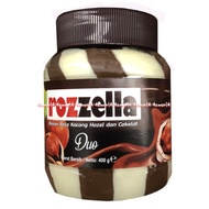 Rozella Duo Hazelnut Spread 400gr Olesan Selai Roti Kombinasi Coklat