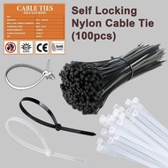 [100pcs] Kabel Tie Nylon Kuat Self Locking - Heavy Duty Multi-Purpose Cable Tie (4"/6"/8"/10"/12")
