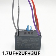 CBB61 electric fan ceiling fan lamp speed regulation start capacitor five 5 wires 1.7UF 2UF 3UF 450