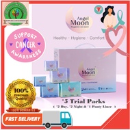 Angel Moon Anion Sanitary Pad ( Trial Pack ) - Angel Moon 負離子衛生棉( 体验系列 ) Dayx2, Nightx2 & PLx1 + Fre