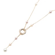 【二手】卡地亞三一項鏈，珍珠，頸圍38.5/41.5厘米，K18PG（玫瑰金），三一項鏈，珍珠，女士