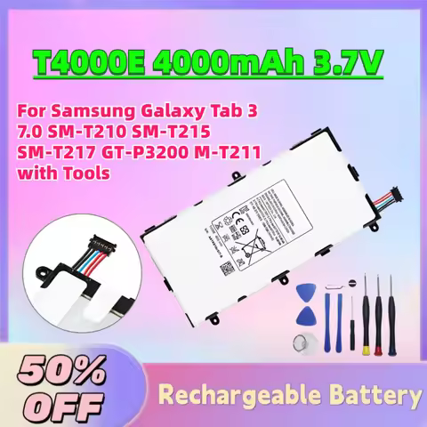 High-Quality T4000E 4000mAh 3.7V Tablet Battery for Samsung Galaxy Tab 3 7.0 SM-T210 SM-T215 SM-T217