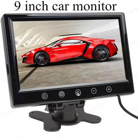 Digital Car Monitor High Resolution 9 Inch Color TFT LCD With 2 Video Input Car Parking Assistance M