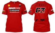 T Shirt Microfiber DUCATI Marquez 93 Pecco 63 Shiort Sleeves Jersey