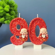 Creative Shouxian Birthday Candle Old Man 80th Birthday Birthday Cake Number Shoubanquet Cake Decora