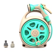 🇸🇬20m Mini Car Garden Water Hose Reel Spray Gun Set for Gardening HDB MSCP Car Wash Cleaning