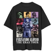 Formula One Fernando Alonso Eras Tour Premium Oversize Black Washed T-Shirt