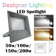 [1pc Spotlight] 50w/100w/150w/200w LED Spotlight Outdoor Flood Light Daylight Warmwhite Lampu Spotli