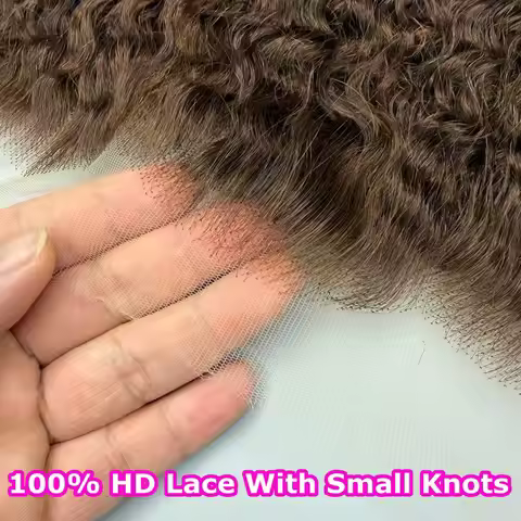 Chocolate Brown Ultra Fitted Real Invisible HD Lace Human Hair Curly HD Lace Melt Skins 6x6 HD Lace 