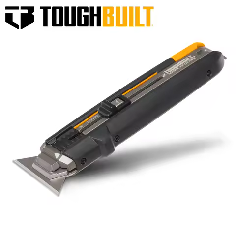 TOUGHBUILT TB-H4S5-01 Scraper Utility Knife 3/4-in 5-Blade Retractable Utility Knife Eradicate Cutti