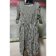 19-AMY COMPANY KOREAN BRAND - bymo 2-layer striped dress - Size S, M