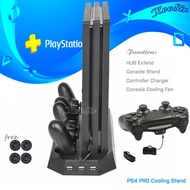 PS4 PRO Console Vertical Cooling Fan Stand Play Station 4 Pro Controller Charger for Palystation 4 P