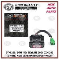 RECTIFIER & REGULATOR - DEMAK - DTM 200 (4 WIRE)/ DTM 150/ SKYLINE 200/ DZM 200 - NEW VERSION - 6001