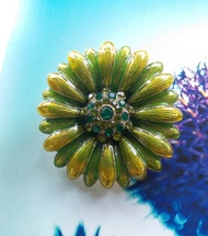 Vintage Jewelry 西洋古董飾品 MONET 琺瑯 雛菊 別針