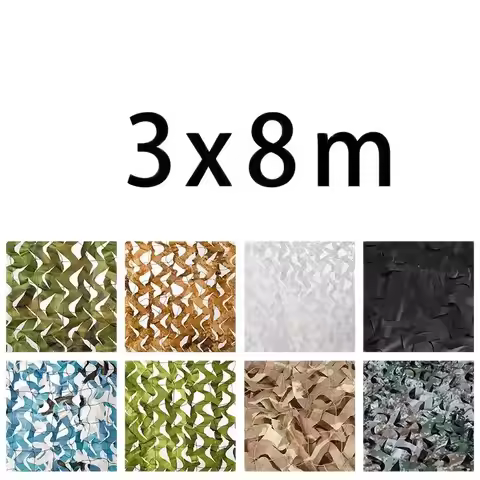 3m X 8m Reinforced Camouflage Nets 3*8m 3x8m 3x8 8x3 8x3m 8*3m Black White Beige Desert Garden Decor