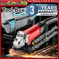 MtPro Small Waist 1600W Adjustable 6 Speed Angle Grinder Machine Angular Power Tool Grinding Cutting